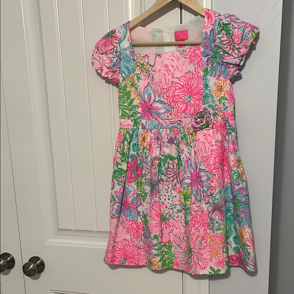 Floral Pink Kids Dress Lilly Pulitzer sz 12 NWOT